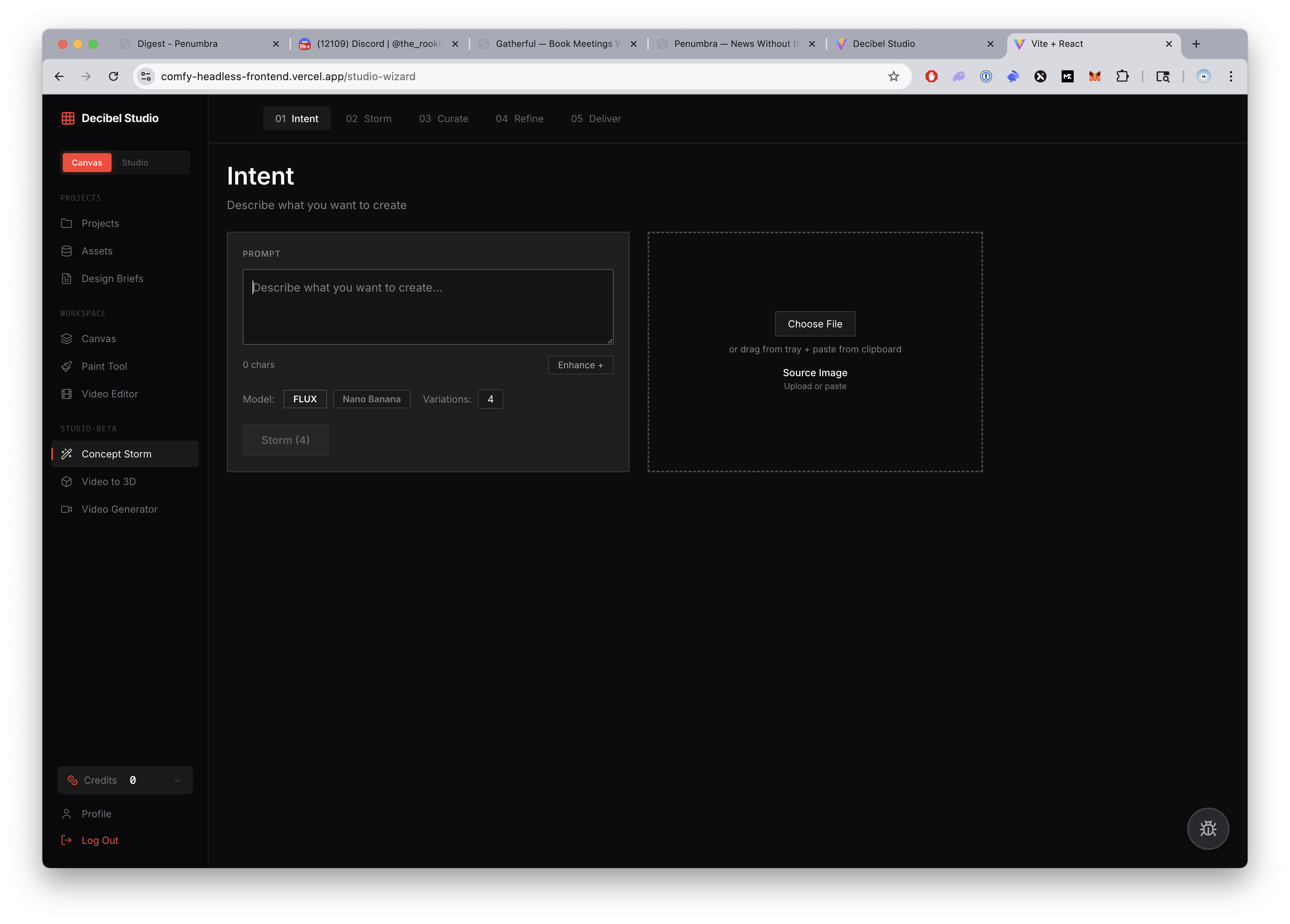 Concept Storm workflow